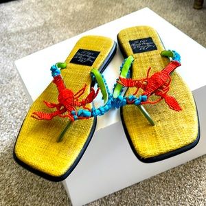 Beaded lobster sandals